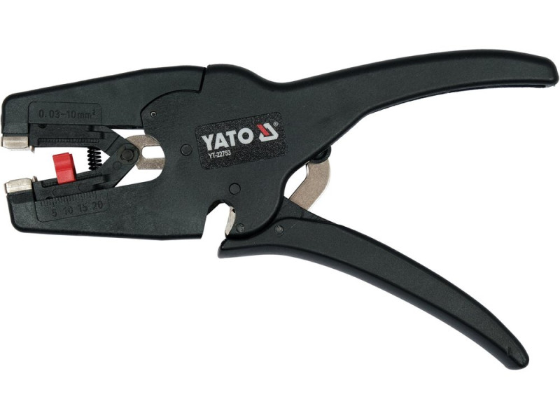 Знімач ізоляції автоматичний YATO, L= 195 мм, межа обробки- 0,03- 10 мм² (YT-22753)