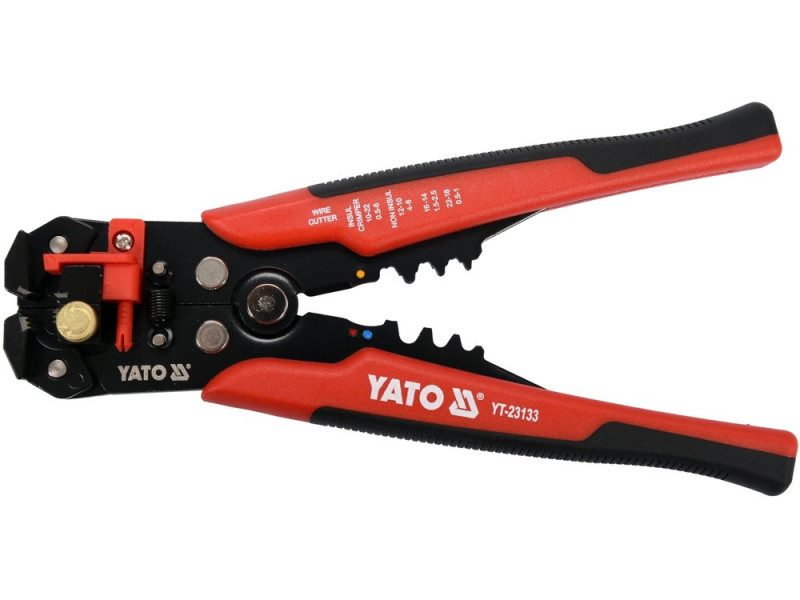 Кліщі для обтискання і зачистки проводів YATO, L=205мм, 0,2-6мм², з наконечниками, 191 елем. (YT-23133)