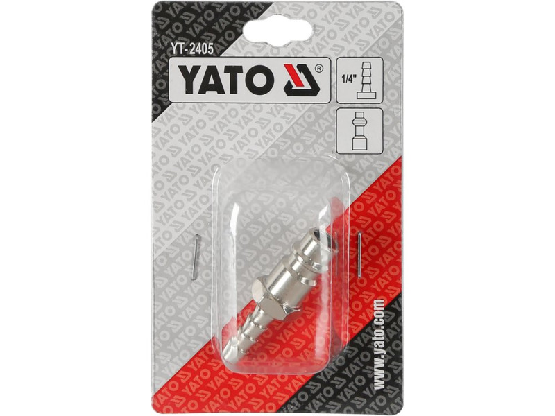 З’єднувач для шланга 1/4" YATO YT-2405, сталь Q235