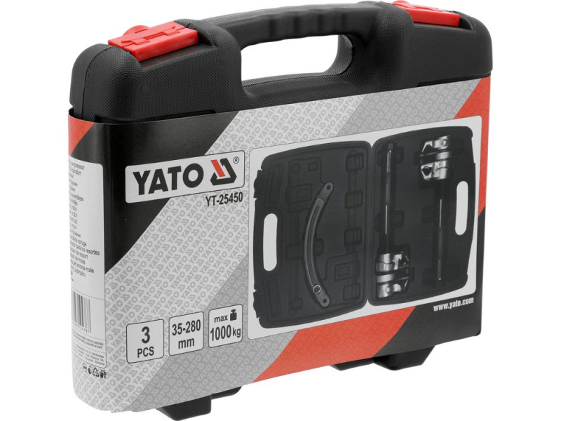 Стяжка пружин YATO YT-25450, набір 3 шт, 35-280 мм, до 1000 кг