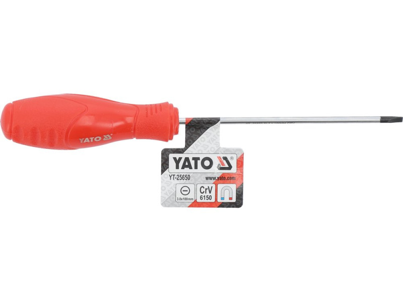 Отвертка шлицевая SL3x100 YATO YT-25650