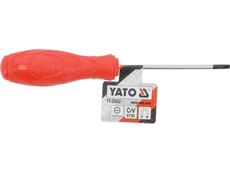 Отвертка шлицевая SL3x75 YATO YT-25652