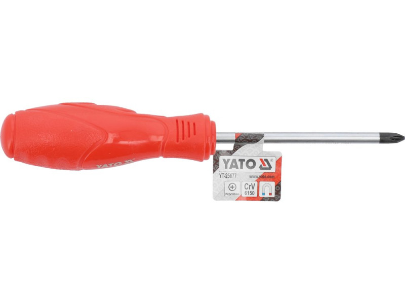 Отвертка крестовая PH2x100 CrV YATO YT-25677
