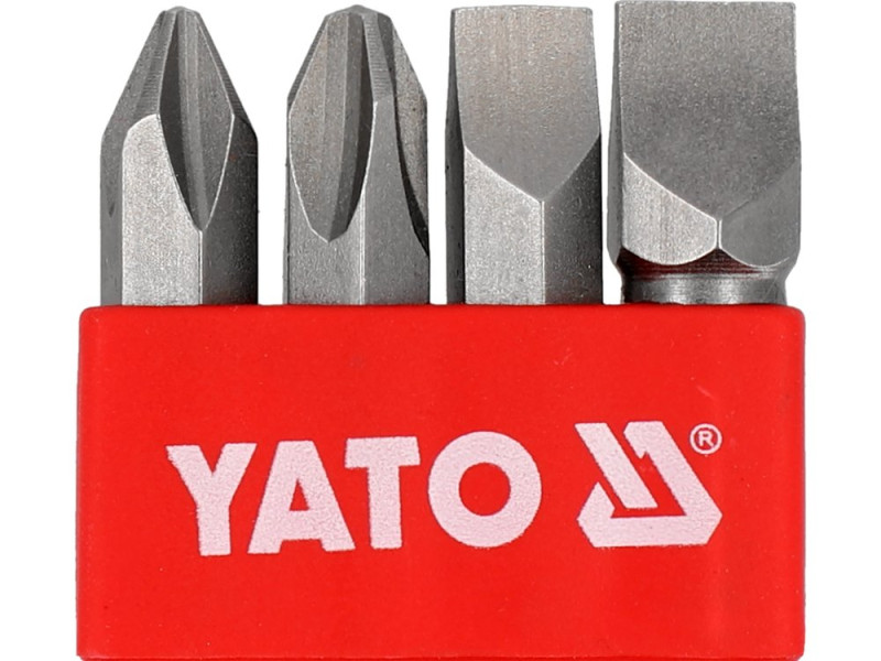 Набір ударних біт YATO YT-2812, PH2/PH3 і SL 8-10 мм, 4 шт