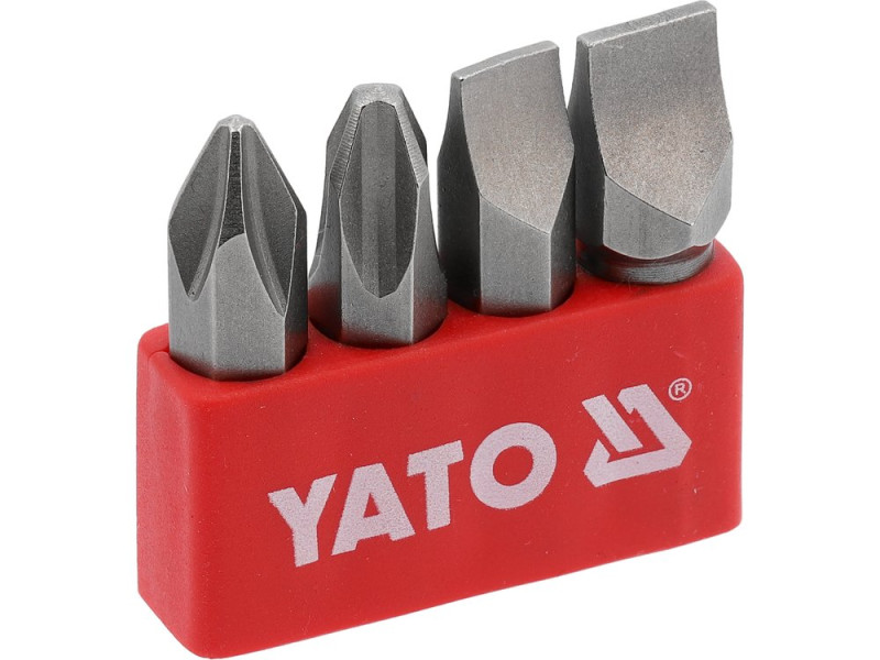 Набір ударних біт YATO YT-2812, PH2/PH3 і SL 8-10 мм, 4 шт