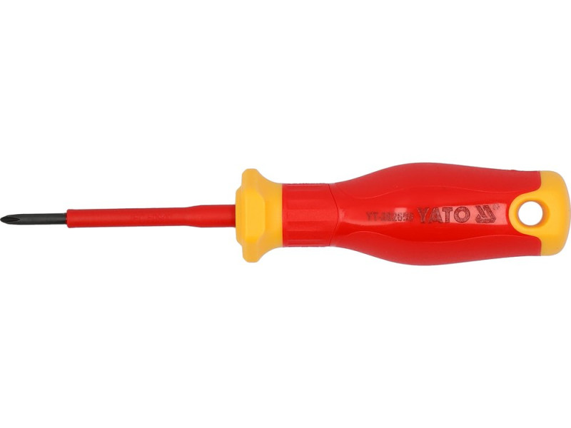 Отвертка изолированная крестовая PH Extra Slim YATO YT-282650, PH0, 60 мм