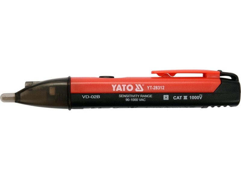 Индикатор сетевого напряжения YATO контрольный, 90-1000 В, плоский шлиц SL4.5 мм (YT-28312)
