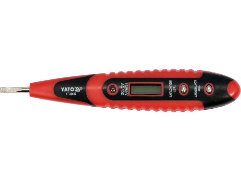 Індикатор напруги YATO контрольний LCD цифровий 12-250V (YT-28630)