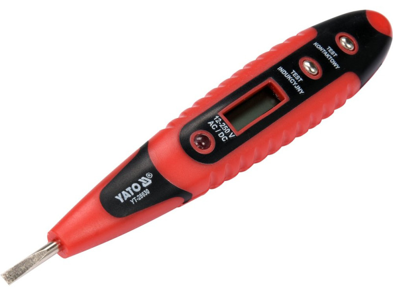 Індикатор напруги YATO контрольний LCD цифровий 12-250V (YT-28630)