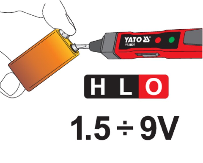 Індикатор напруги YATO контрольний мережевий U= 70- 1000 V, l= 145 мм (YT-28631)