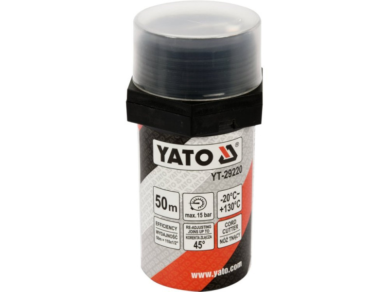 Нитка ущілювальна різьбових сполучень YATO, l= 50 м, для тиску ≤ 15 Bar, в капсулі (YT-29220)