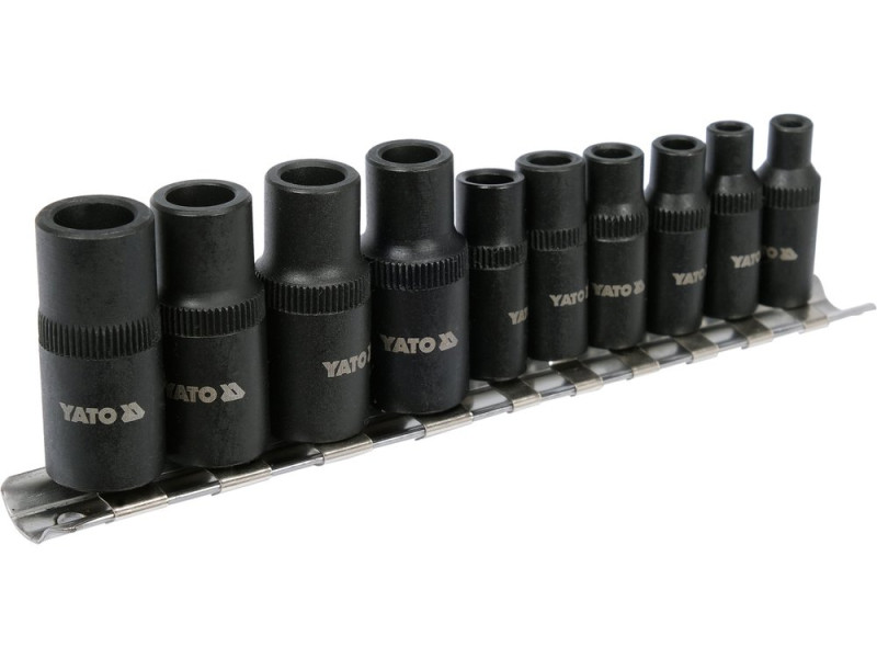 Набір перехідників для мітчиків YATO YT-29280, 1/4", 3/8", 10 шт