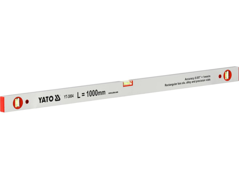 Рівень будівельний алюмінієвий YATO YT-3004, 1000 мм, 3 вічка