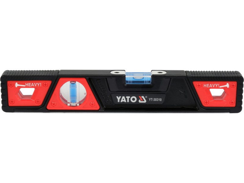 Уровень строительный магнитный YATO YT-30310, 300 мм, 2 глазка