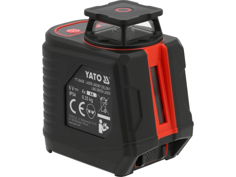 Нівелір лазерний 5 ліній зелений YATO YT-30428, 25 м