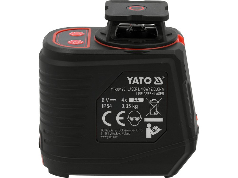 Нівелір лазерний 5 ліній зелений YATO YT-30428, 25 м