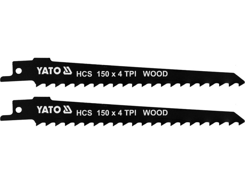 Полотно для шабельної пили по дереву 150 мм YATO YT-33921, HCS, 4 TPI, 2 шт.