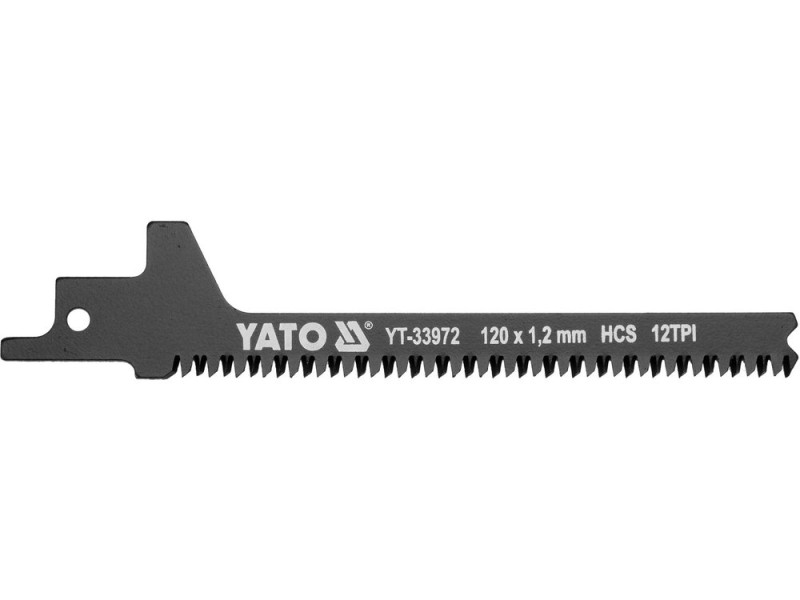 Полотно для сабельной пилы для веток 120 мм YATO YT-33972, HCS, 12 TPI