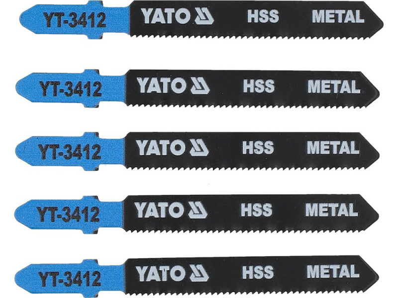 Полотно для лобзика HSS тип T YATO YT-3412, 21 TPI, тонкий металл