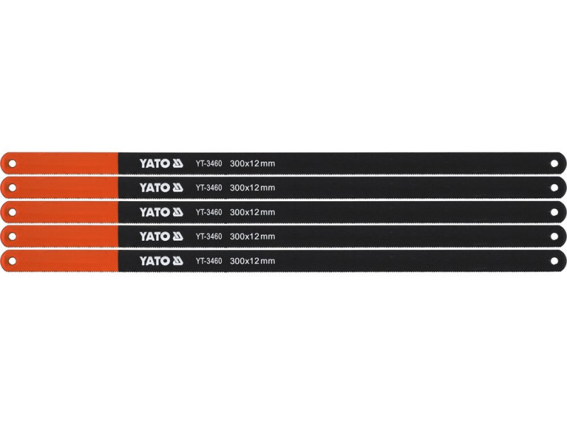 Полотно по металлу 300×12×0,65 мм HCS YATO YT-3460, набор 5 шт
