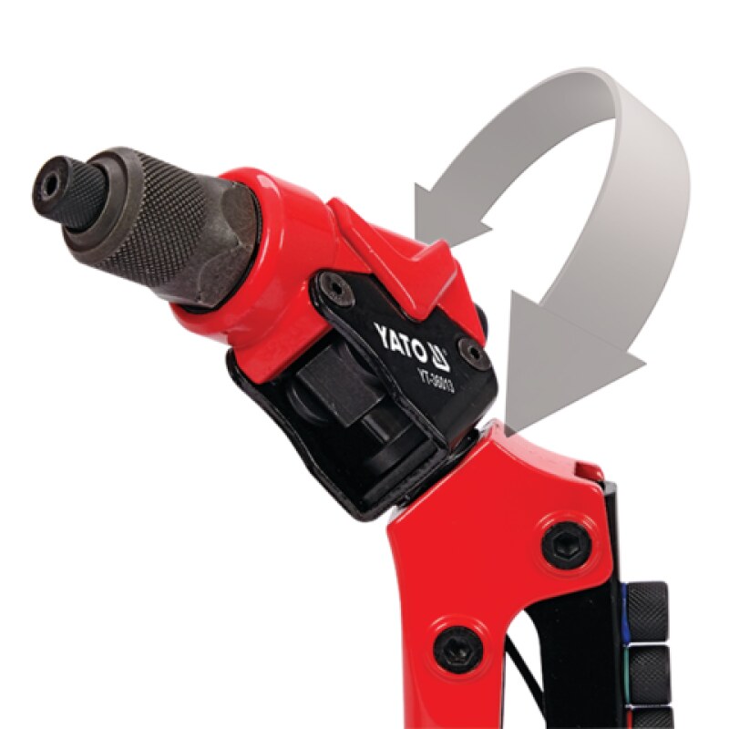 Заклепочник с поворотной головкой YATO YT-36013, M3-M6 / 2,4-4,8 мм