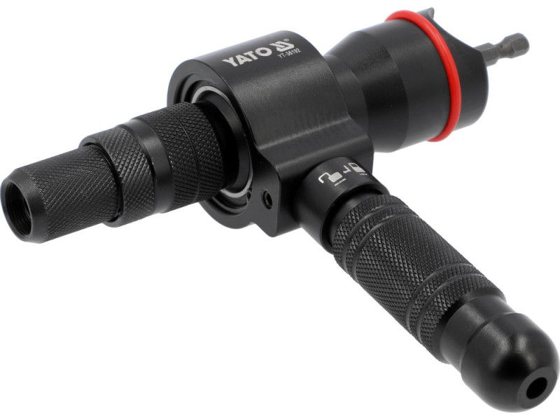 Адаптер-заклепочник до шурупокрута YATO з 6-гран шпинд 1/4" для заклеп 2,4-6,4мм і нітогайок М3- М12 (YT-36192)