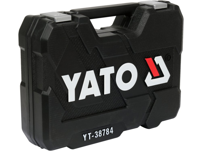 Набір головок торцевих YATO з квадр. 1/4", 1/2" з тріщаткою, устаткуван ключі комбінован, наб 93 ел. (YT-38784)