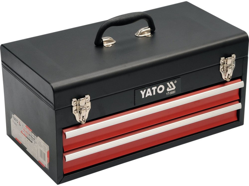 Ящик YATO з інструментами 80 шт., 3-ярусний з 2 шуфлядами (YT-38951)