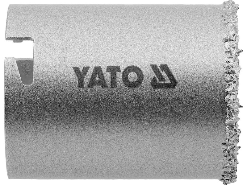 Сверло корончатое из вольфрама YATO по бетону, кирпичу, керамике, силикату Ø=53мм, l=65 мм (YT-43912)