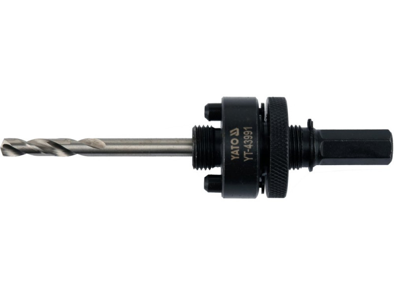 Тримач коронок 5/8" 18UNF YATO YT-43991, HEX 10 мм, свердло HSS 6 мм