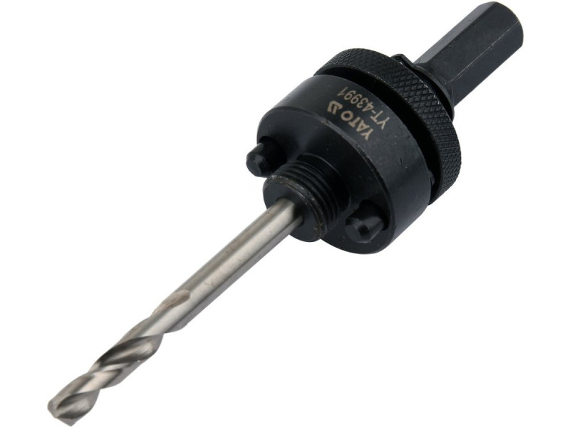 Тримач коронок 5/8" 18UNF YATO YT-43991, HEX 10 мм, свердло HSS 6 мм