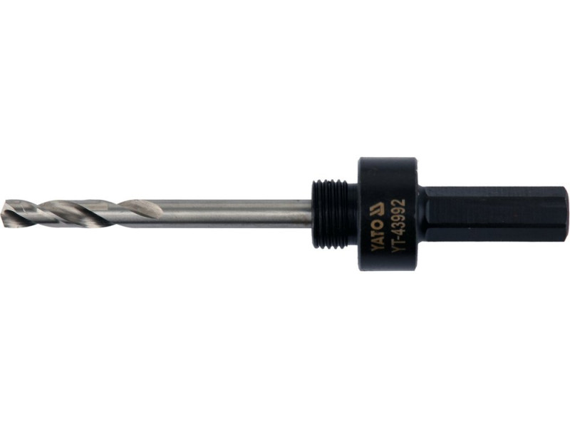 Держатель коронок 1/2" 20UNF YATO YT-43992, HEX 10 мм, сверло HSS 6 мм