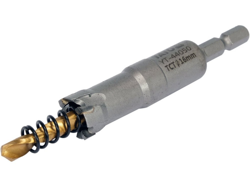 Коронка по металу TCT 16 мм YATO YT-44050, глибина 25 мм, HEX 1/4"