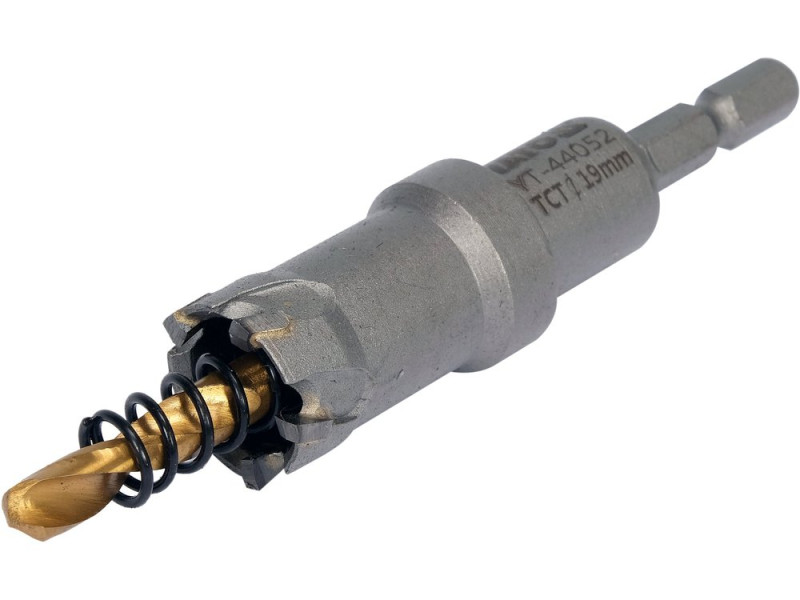 Коронка по металу TCT 19 мм YATO YT-44052, глибина 25 мм, HEX 1/4"
