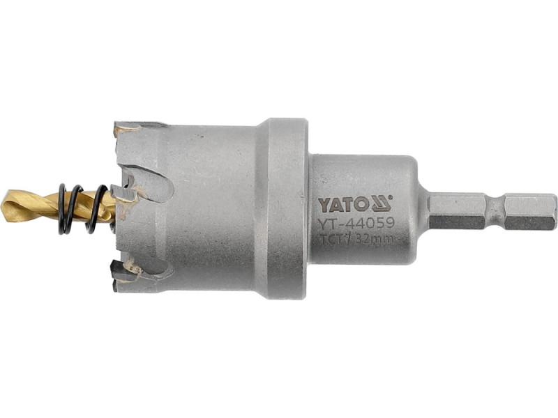 Коронка по металу TCT 32 мм YATO YT-44059, глибина 25 мм, HEX 1/4"