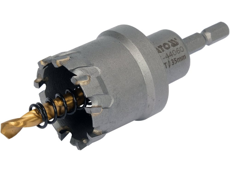 Коронка по металу TCT 35 мм YATO YT-44060, глибина 25 мм, HEX 1/4"
