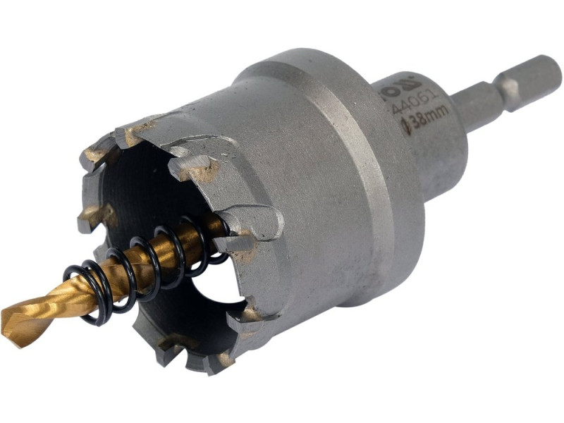 Коронка по металу TCT 38 мм YATO YT-44061, глибина 25 мм, HEX 1/4"
