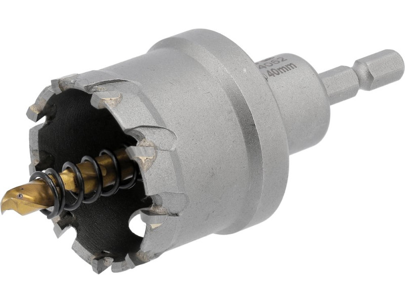 Коронка по металу TCT 40 мм YATO YT-44062, глибина 25 мм, HEX 1/4"