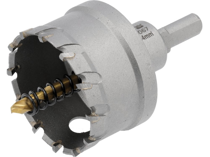 Коронка по металу TCT 54 мм YATO YT-44067, хвостовик 3/8", глибина 25 мм