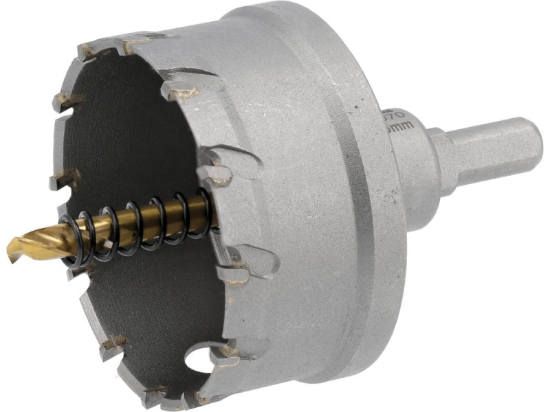 Коронка по металу TCT 65 мм YATO YT-44070, хвостовик 3/8", глибина 25 мм