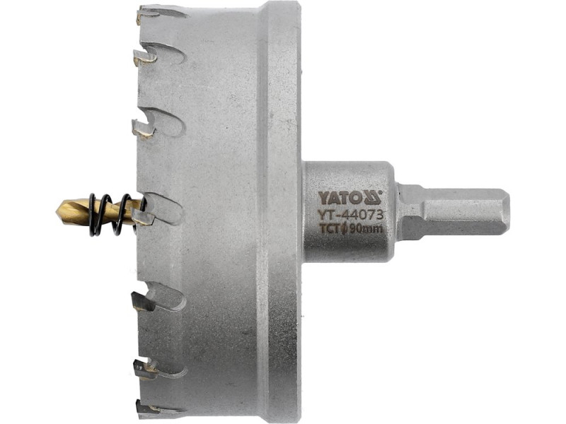 Коронка по металу TCT 90 мм YATO YT-44073, хвостовик 3/8", глибина 25 мм