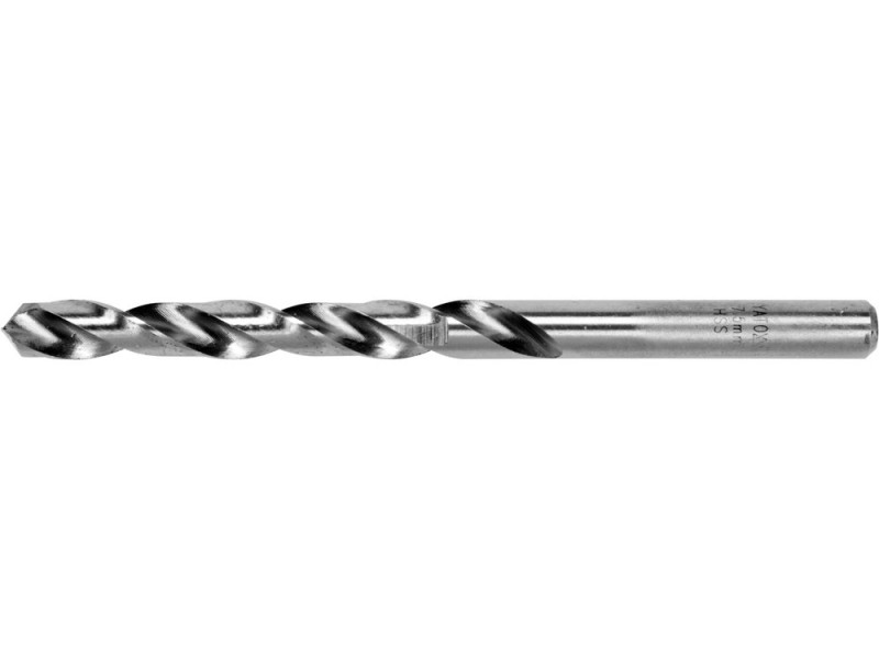 Свердло по металу HSS 7,5 мм YATO YT-44225, DIN 338, кут 135°