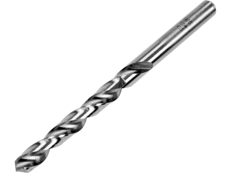 Свердло по металу HSS 7,5 мм YATO YT-44225, DIN 338, кут 135°