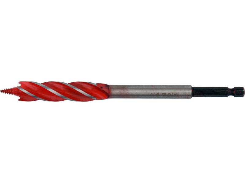 Свердло по дереву 14×165 мм YATO YT-44682, 4 кромки, HEX 1/4"