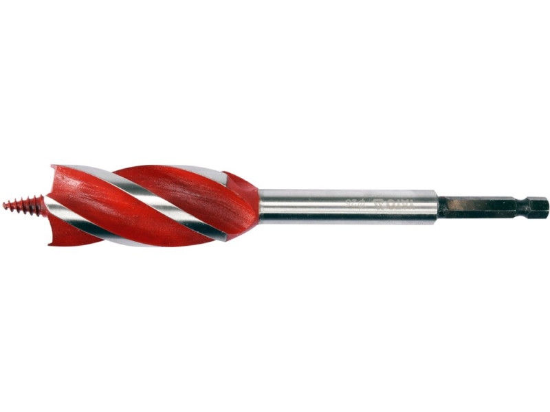 Свердло по дереву 25×165 мм YATO YT-44687, 4 кромки, HEX 1/4"