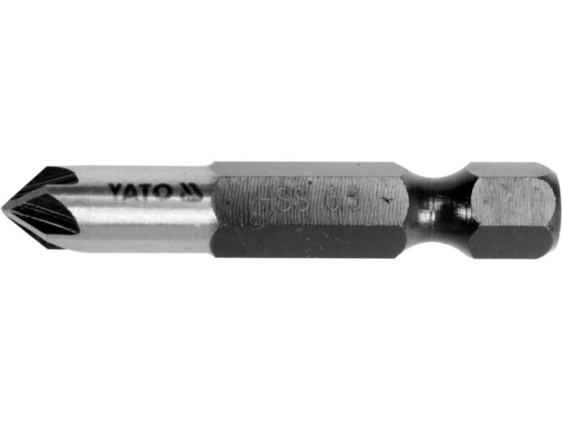 Зенкер конічний HSS 6,3 мм YATO YT-44721, 5 лез, хвостовик HEX