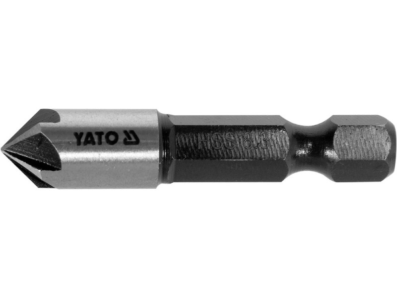 Зенкер конічний HSS 8,3 мм YATO YT-44722, 5 лез, хвостовик HEX
