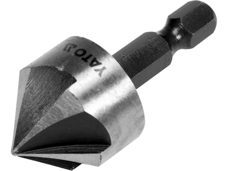 Зенкер конический HSS 20,5 мм YATO YT-44726, 5 лезвий, хвостовик HEX