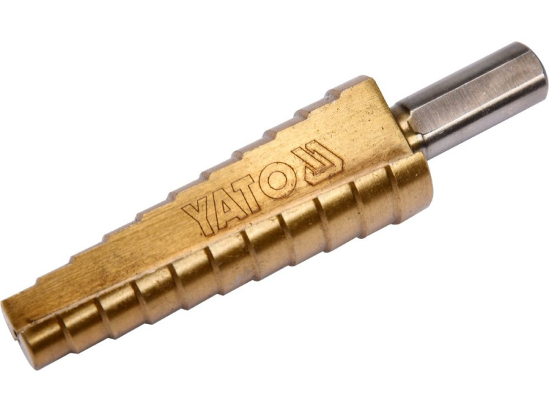 Свердло ступінчасте 10-20 мм YATO YT-44745, HSS TiN, 11 ступенів