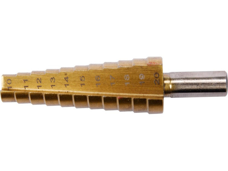 Свердло ступінчасте 10-20 мм YATO YT-44745, HSS TiN, 11 ступенів